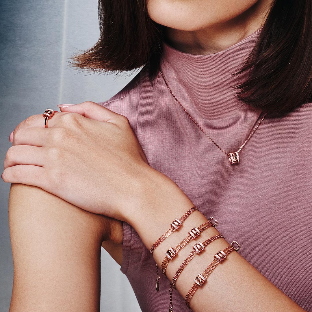 Wid Rose Gold Diamond Single Bracelet - Samra Jewellery - Diamond Jewellery - WID