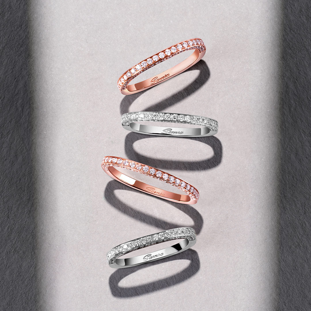 Wid Rose Gold Diamond Band - Samra Jewellery - Diamond Jewellery - WID
