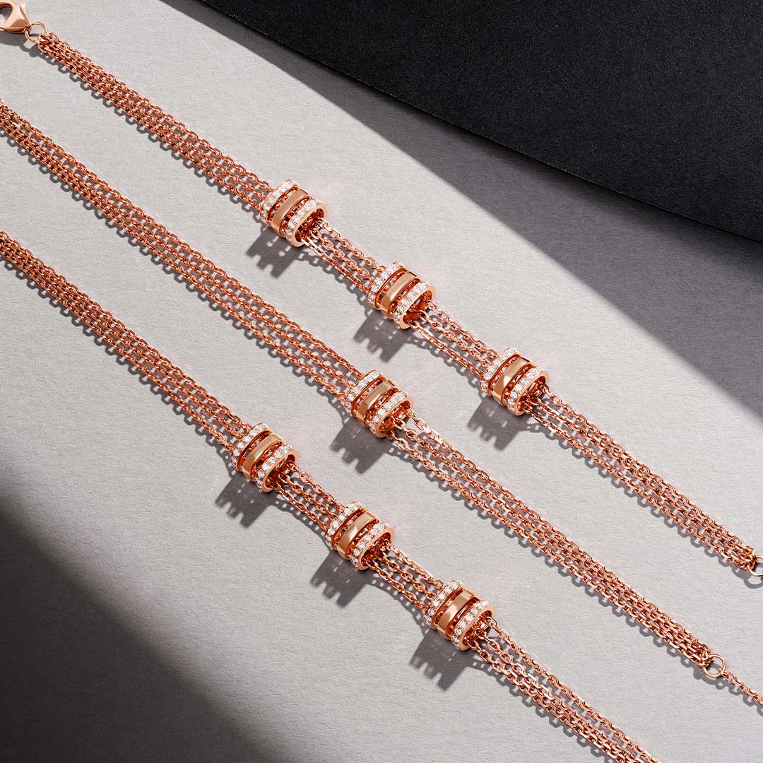 Wid Rose Gold Diamond Single Bracelet - Samra Jewellery - Diamond Jewellery - WID