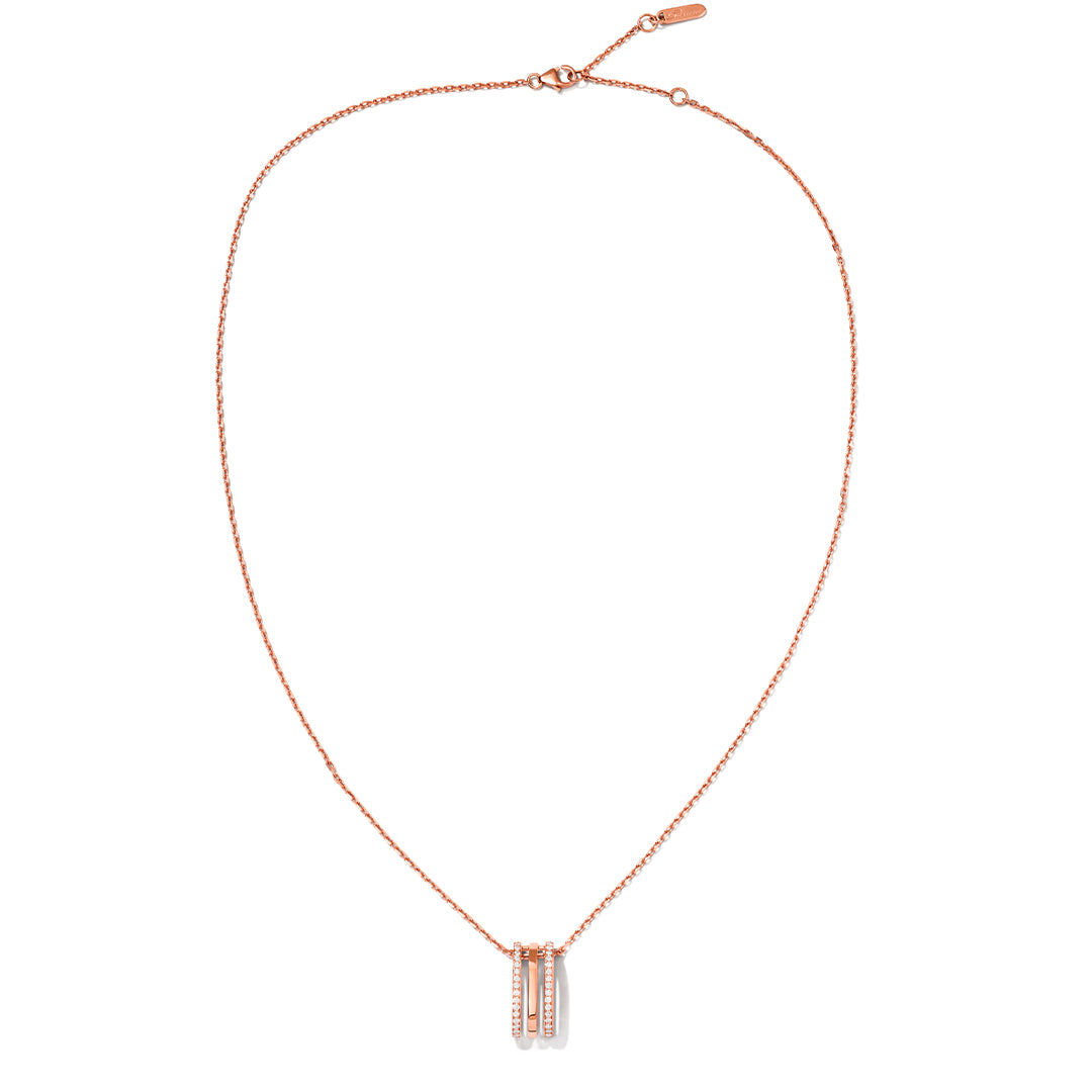 Wid Rose Gold Diamond Large Necklace - Samra Jewellery - Diamond Jewellery - WID