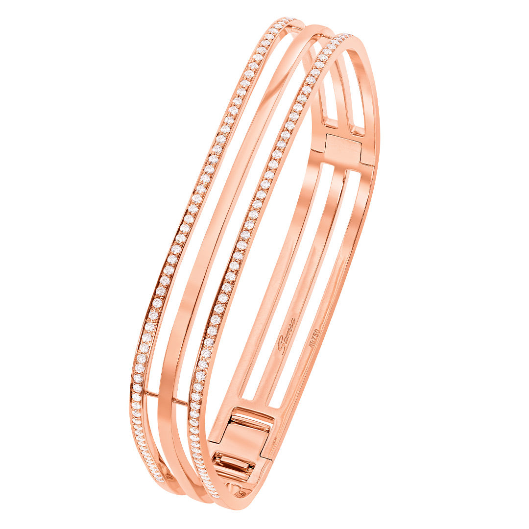 Wid Rose Gold Diamond Bangle - Samra Jewellery - Diamond Jewellery - WID