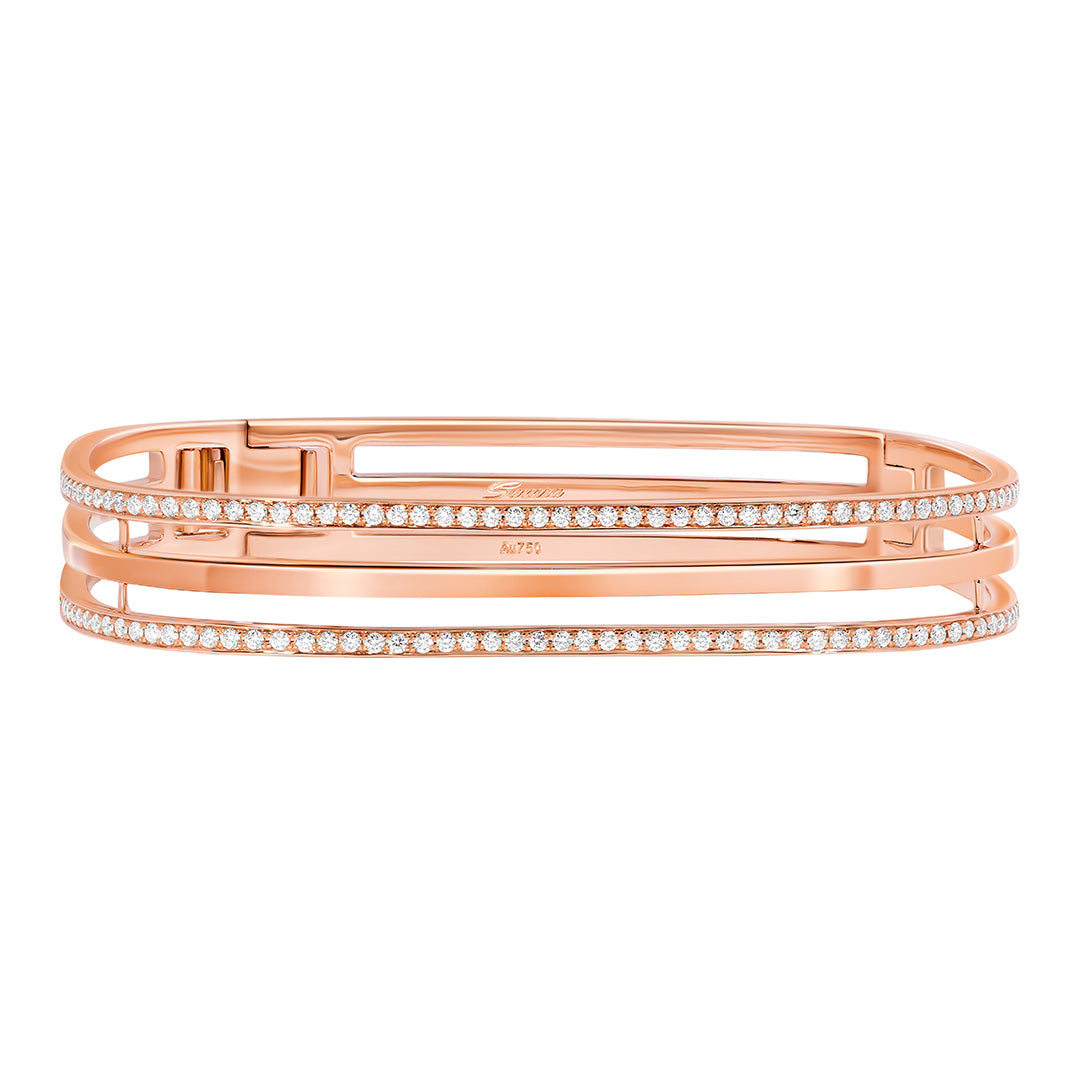 Wid Rose Gold Diamond Bangle - Samra Jewellery - Diamond Jewellery - WID