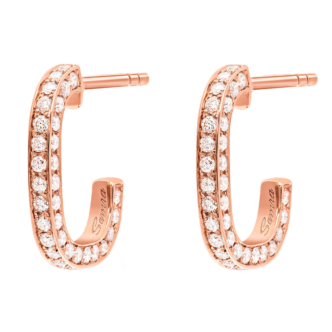 Wid Rose Gold Diamond Single Earrings - Samra Jewellery - Diamond Jewellery - WID