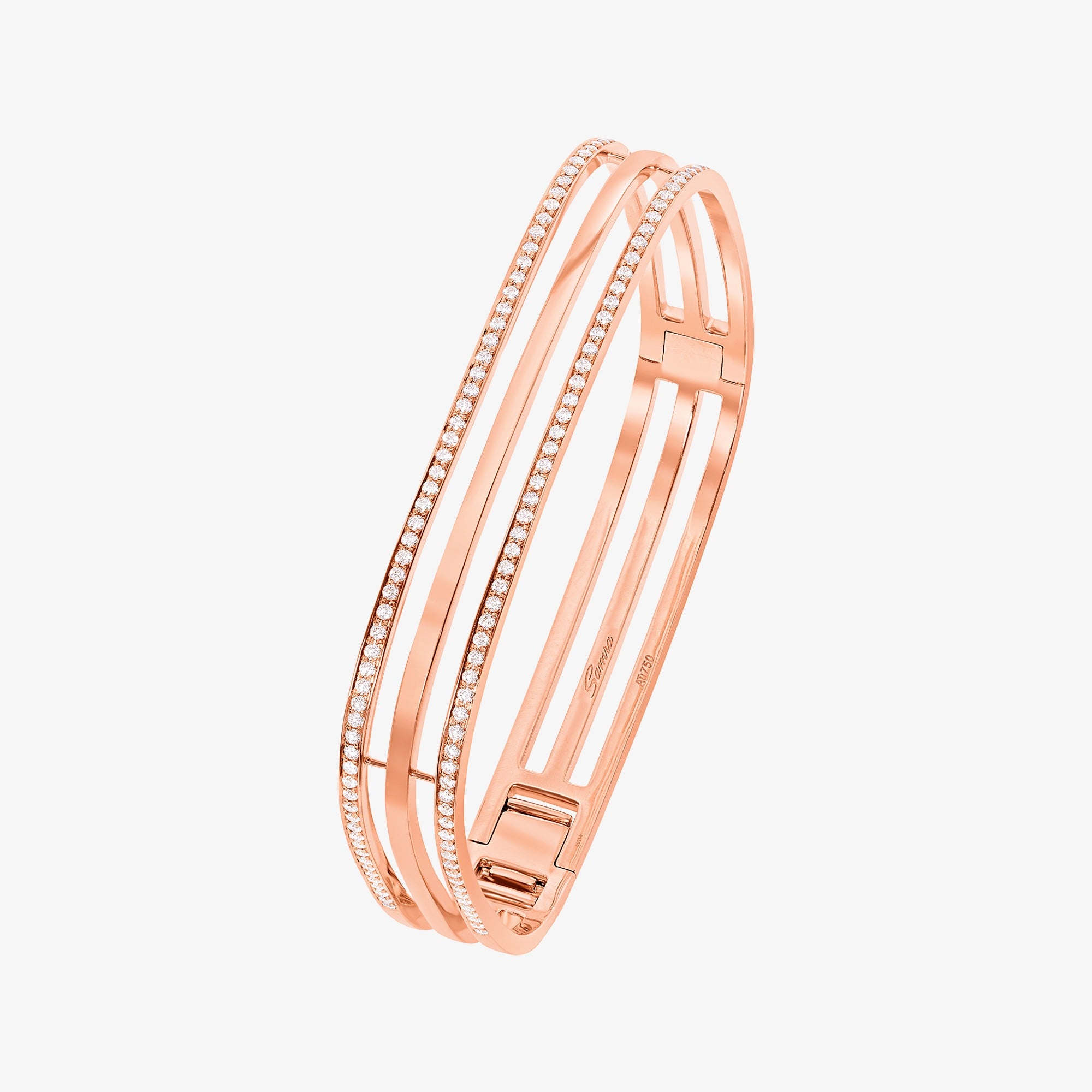 Wid Rose Gold Diamond Bangle