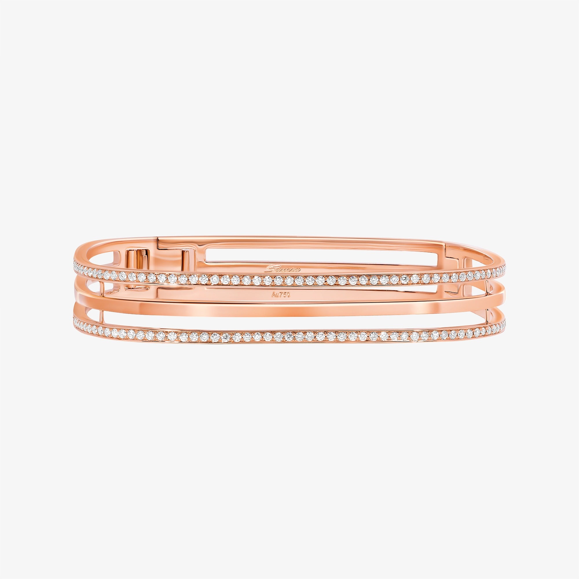 Wid Rose Gold Diamond Bangle