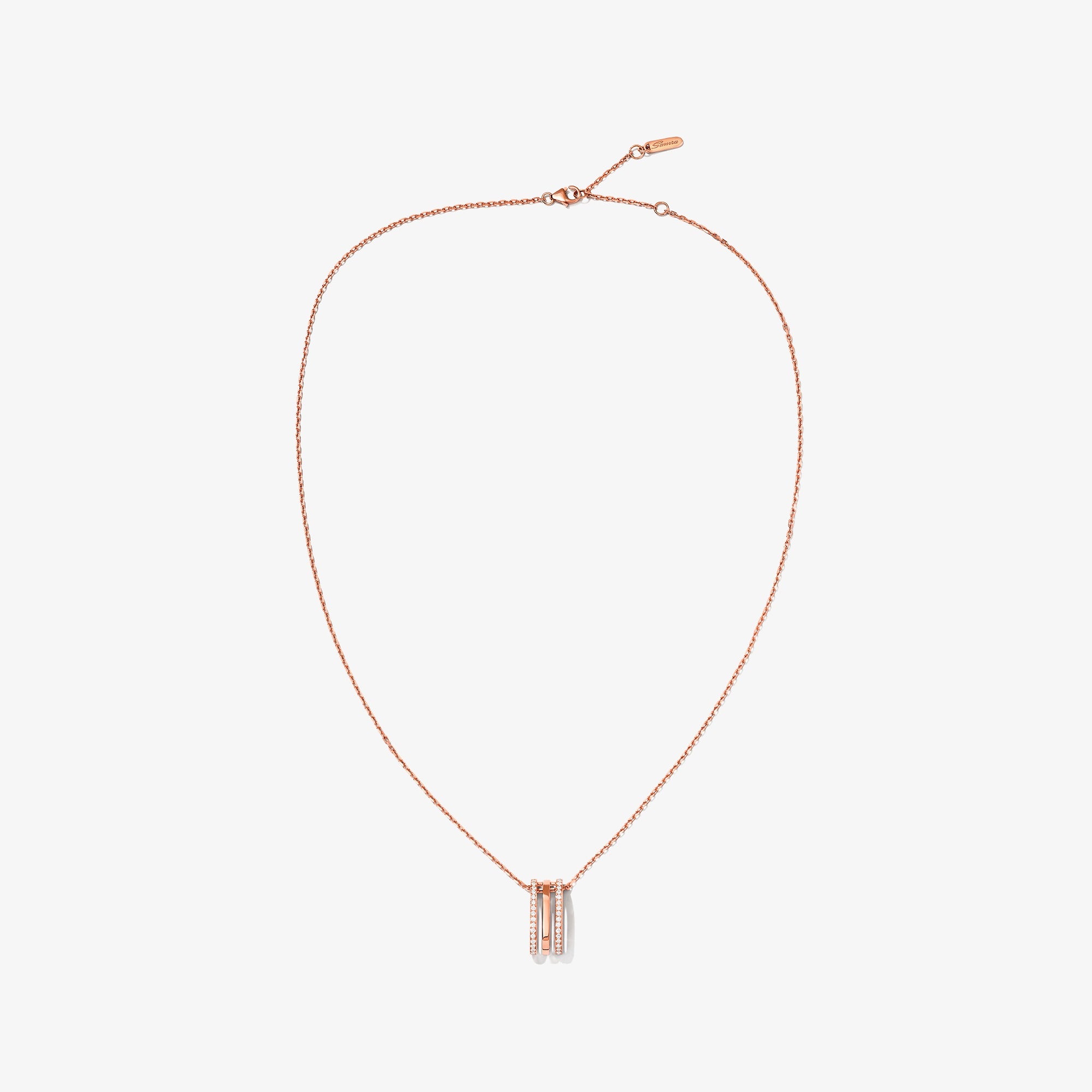 Wid Rose Gold Diamond Large Necklace