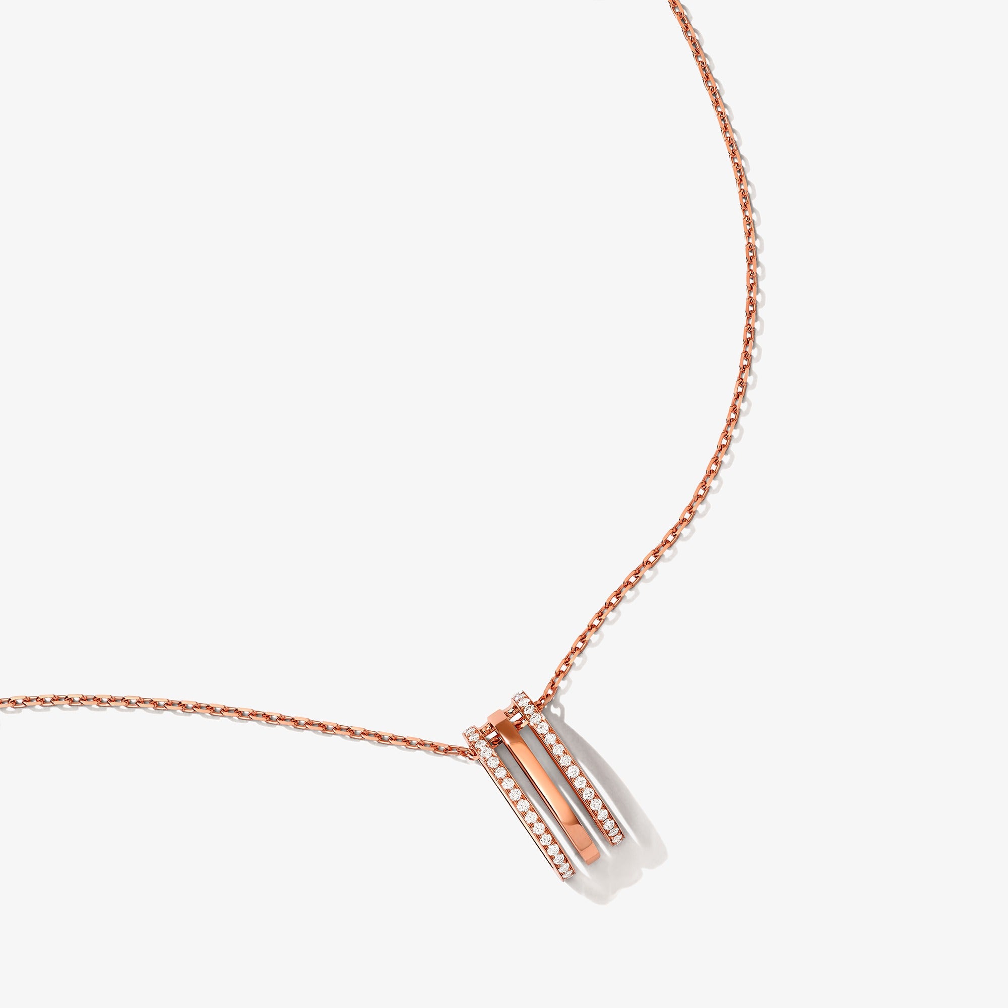 Wid Rose Gold Diamond Large Necklace