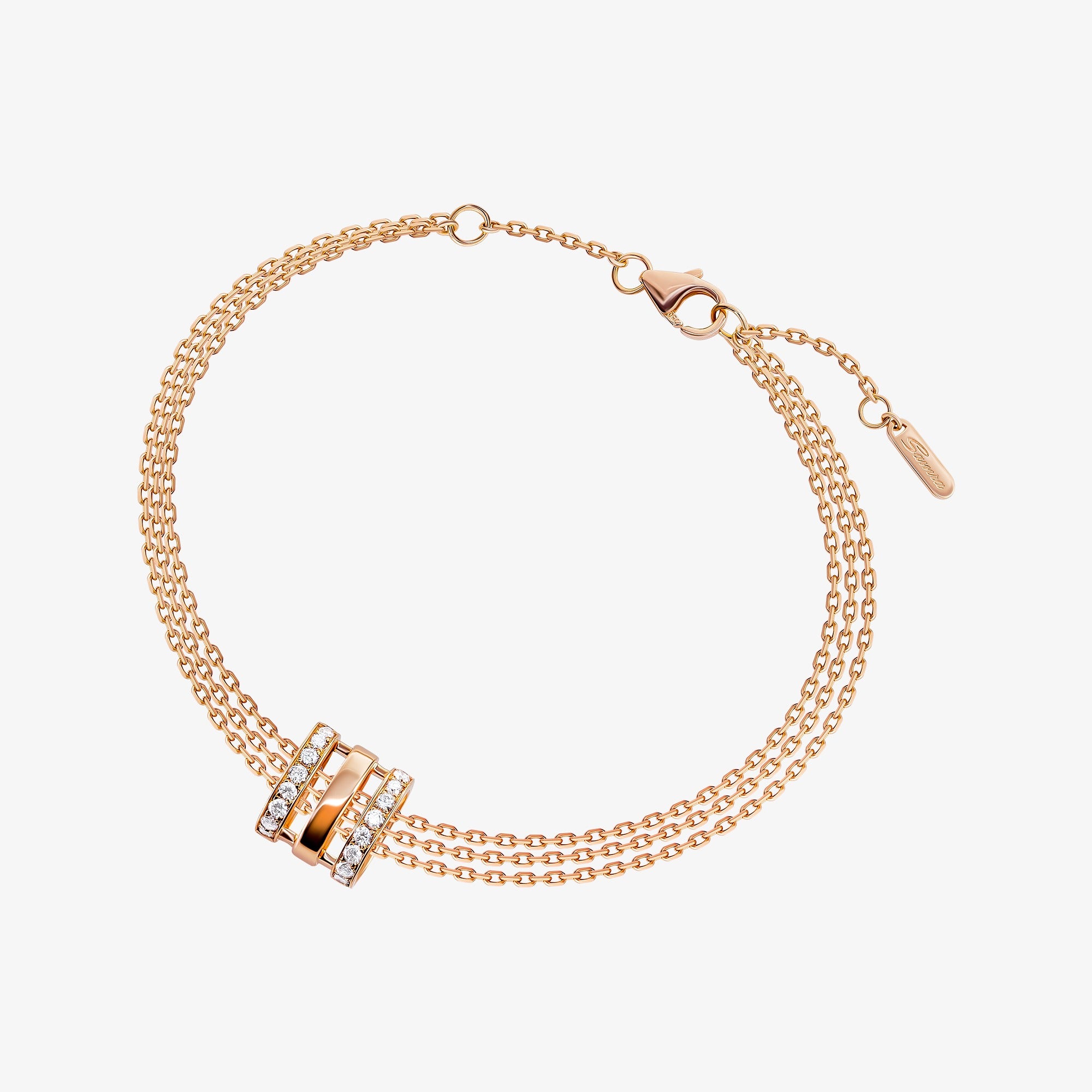 Wid Rose Gold Diamond Single Bracelet
