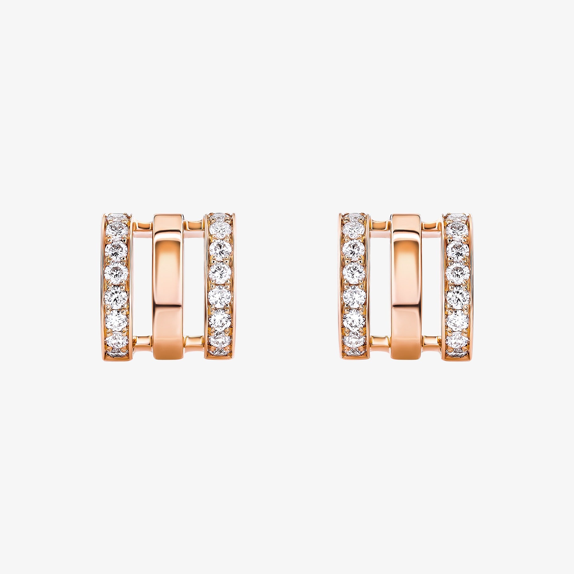Wid Rose Gold Diamond Stud Earrings
