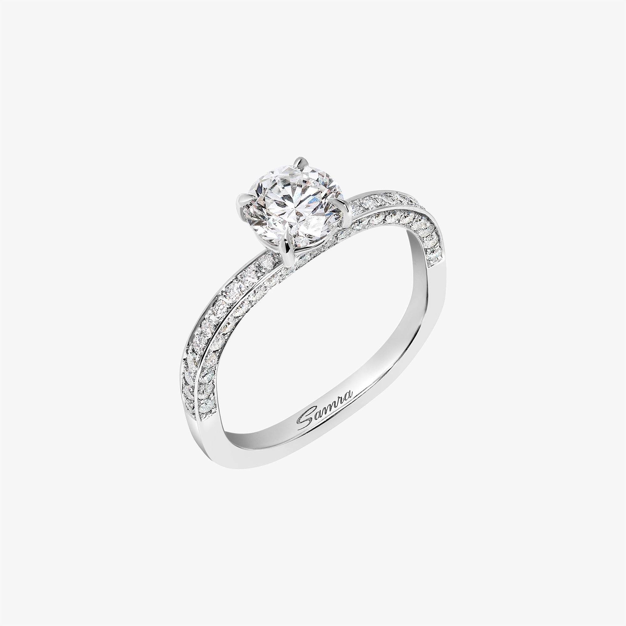 Wid White Gold 1ct Diamond Solitaire Ring
