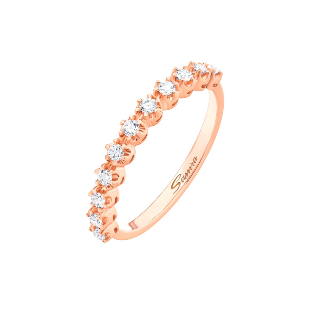 Barq Rose Gold Diamond Ring - Samra Jewellery - Diamond Jewellery - BARQ