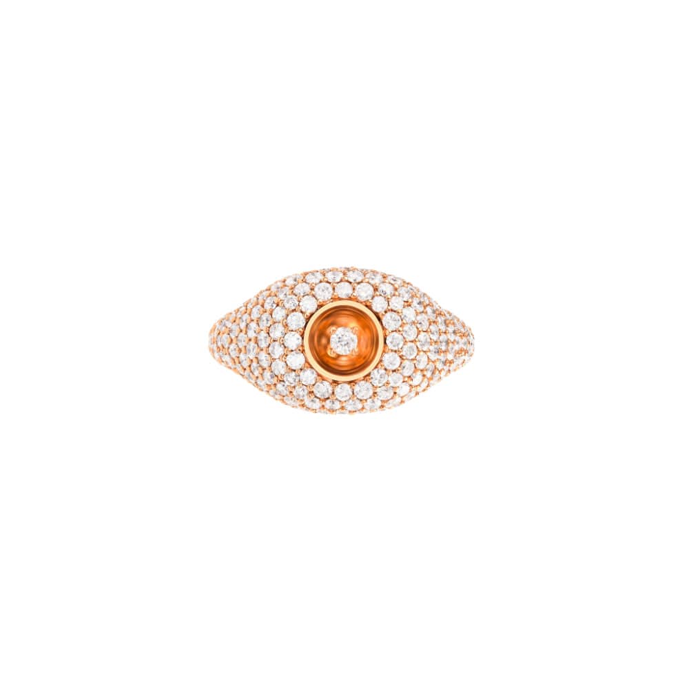 Bint Al Matar Rose Gold Diamond Pinky Ring - Samra Jewellery - Diamond Jewellery - BINT AL MATAR