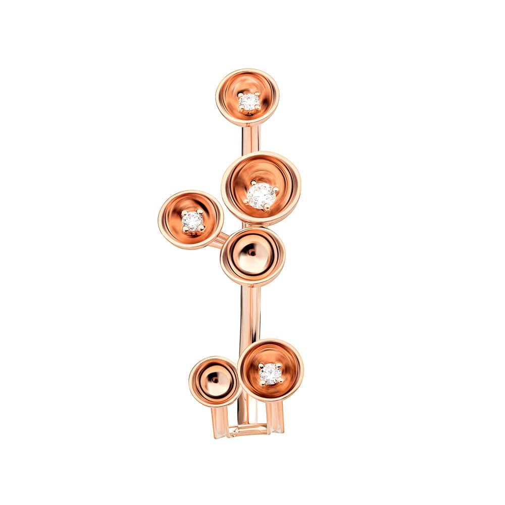 Bint Al Matar Rose Gold Double Finger Ring - Samra Jewellery - Diamond Jewellery - BINT AL MATAR