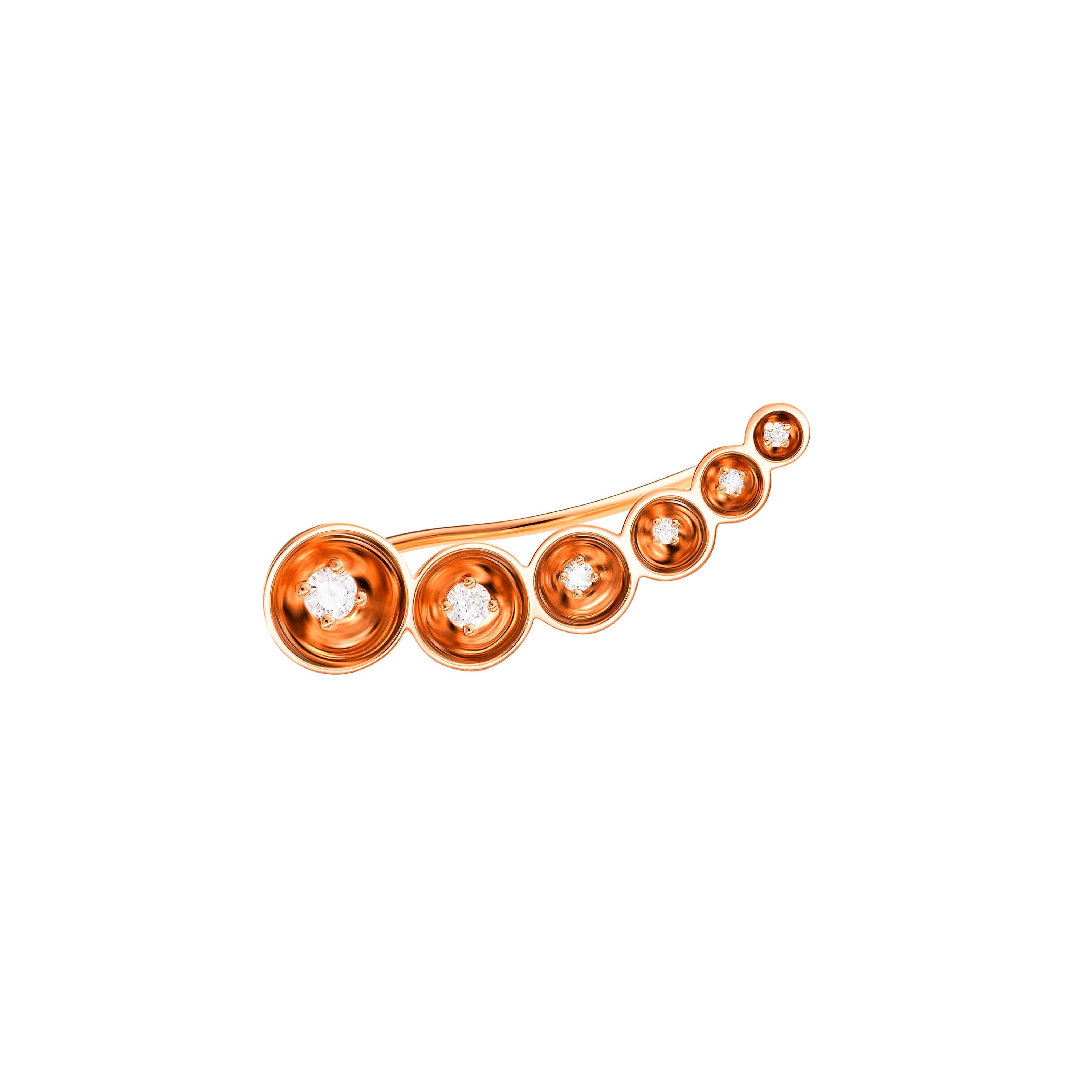 Bint Al Matar Rose Gold Ear Climber - Samra Jewellery - Diamond Jewellery - BINT AL MATAR