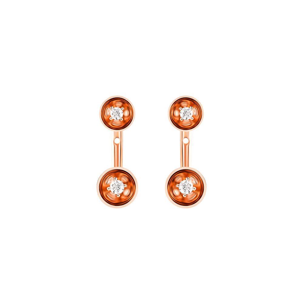 Bint Al Matar Rose Gold Ear Jacket - Samra Jewellery - Diamond Jewellery - BINT AL MATAR