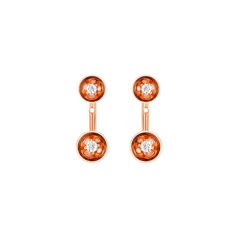 Bint Al Matar Rose Gold Ear Jacket - Samra Jewellery - Diamond Jewellery - BINT AL MATAR