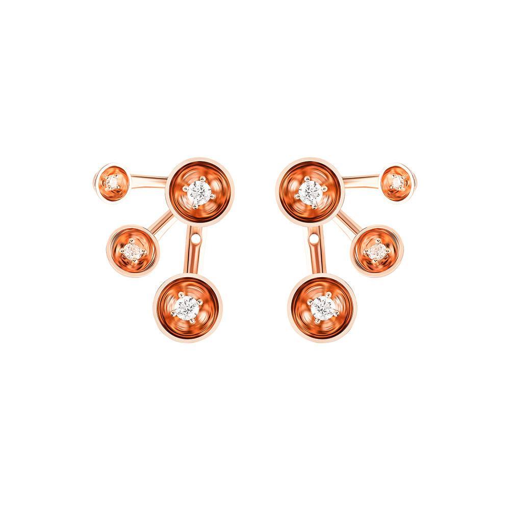 Bint Al Matar Rose Gold Earrings - Samra Jewellery - Diamond Jewellery - BINT AL MATAR