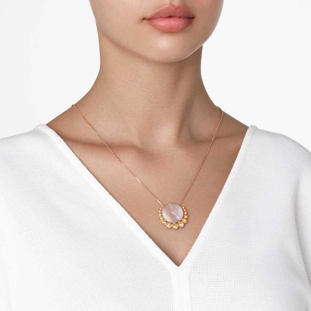 Bint Al Matar Rose Gold Mother Of Pearl Medium Necklace - Samra Jewellery - Diamond Jewellery - BINT AL MATAR