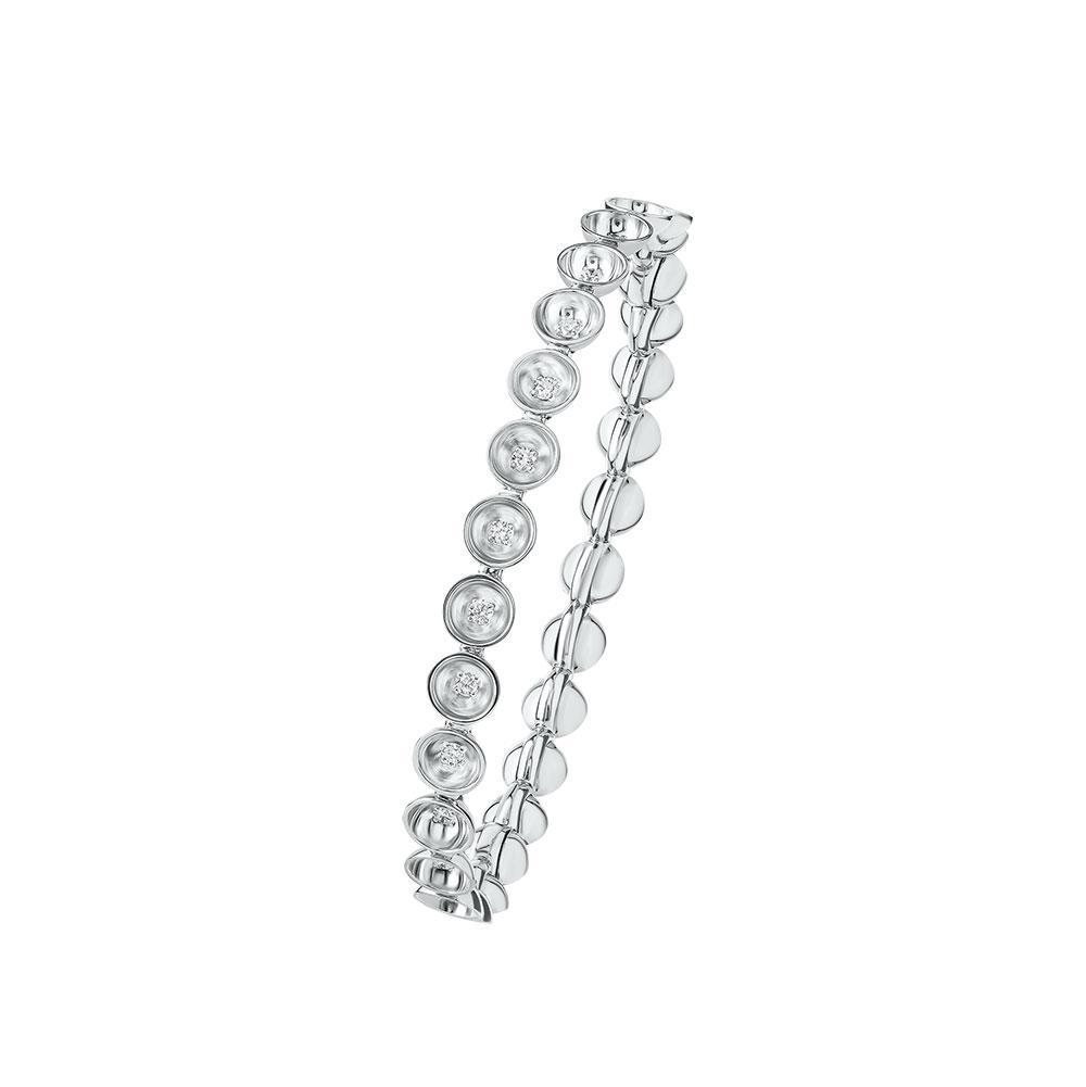 Bint Al Matar White Gold Diamond Bangle - Samra Jewellery - Diamond Jewellery - BINT AL MATAR