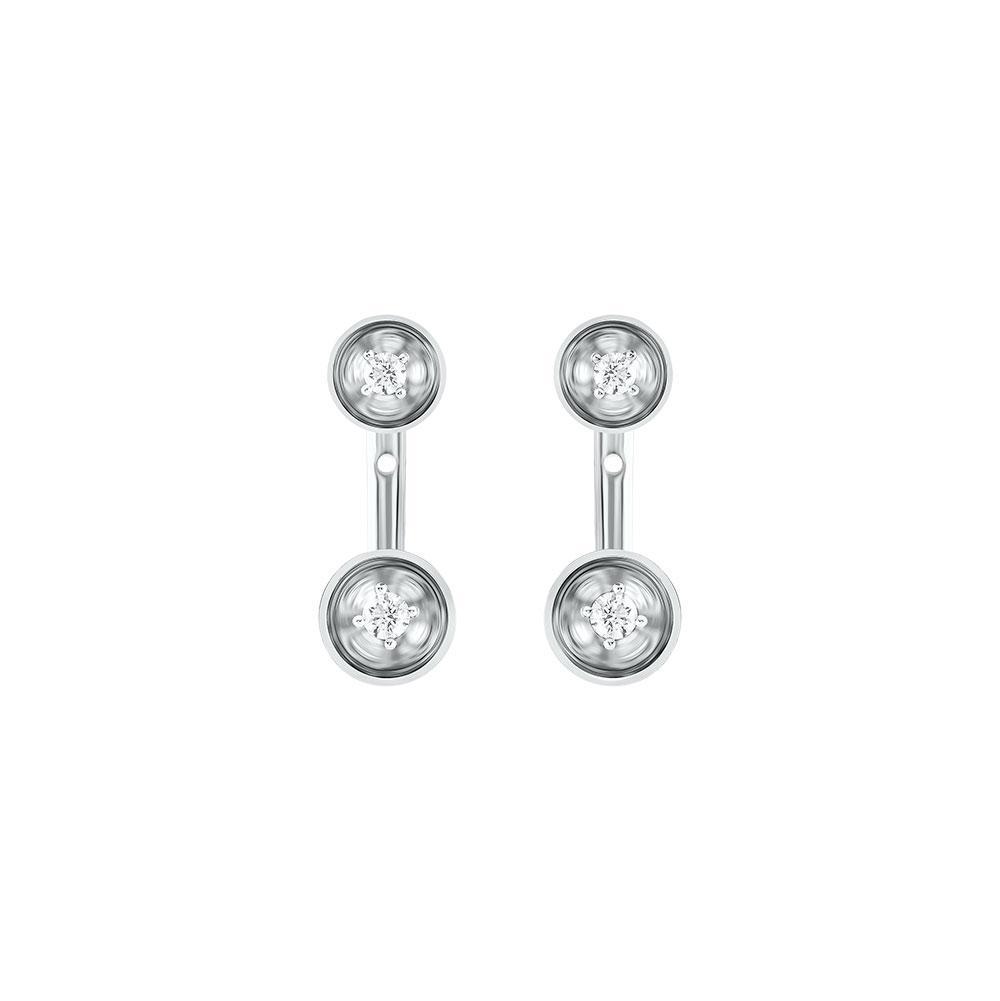 Bint Al Matar White Gold Ear Jacket - Samra Jewellery - Diamond Jewellery - BINT AL MATAR
