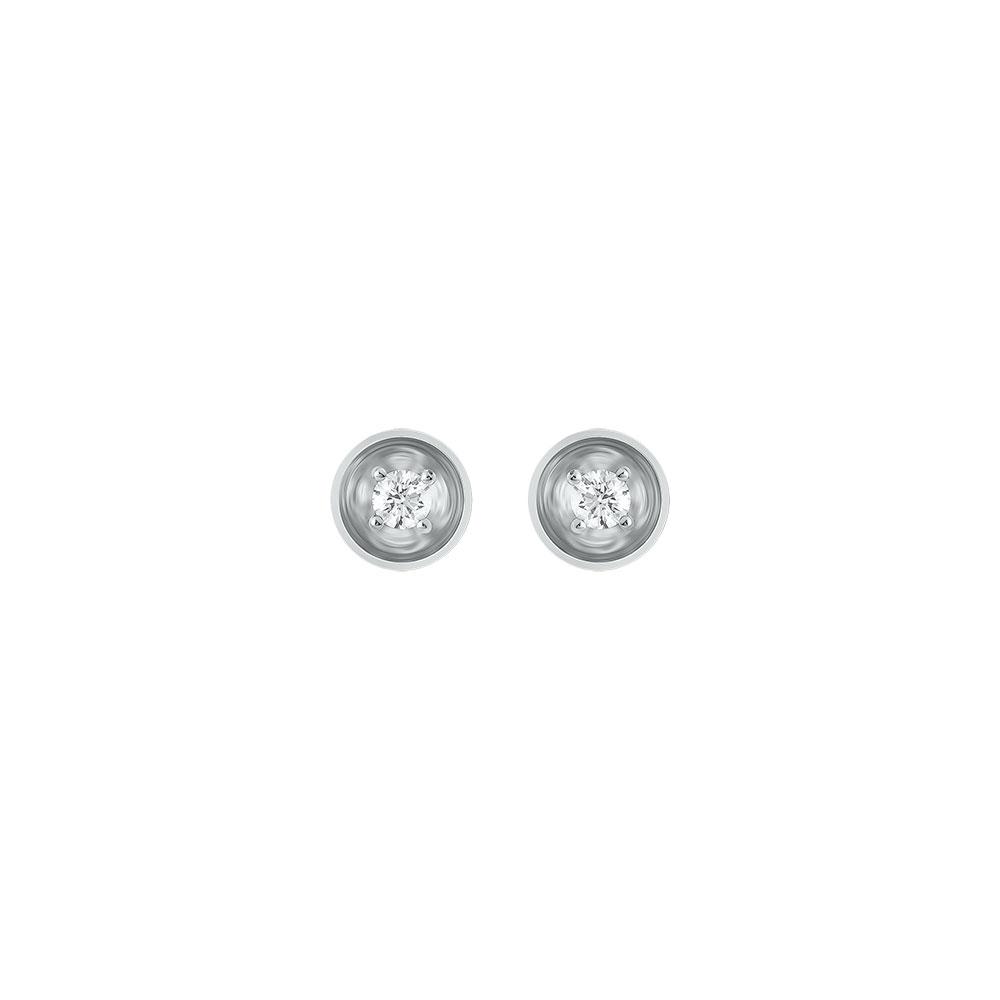 Bint Al Matar White Gold Stud Earrings - Samra Jewellery - Diamond Jewellery - BINT AL MATAR