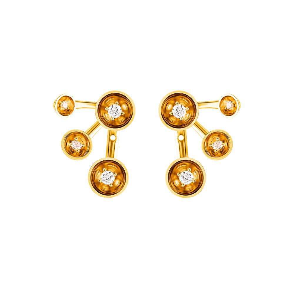 Bint Al Matar Yellow Gold Earrings - Samra Jewellery - Diamond Jewellery - BINT AL MATAR