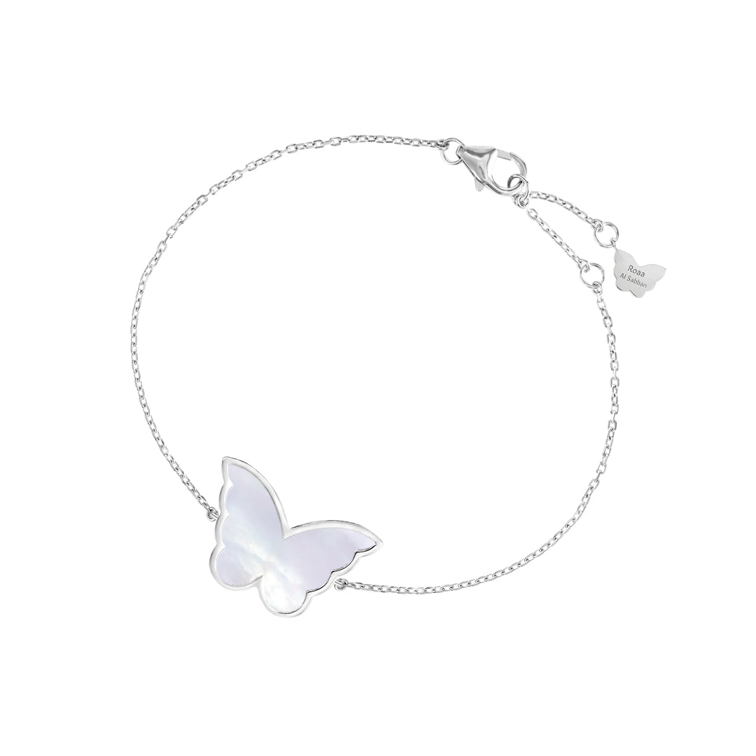 Classic Butterfly White Gold Diamond Reversible Bracelet - Samra Jewellery - Diamond Jewellery - BUTTERFLIES
