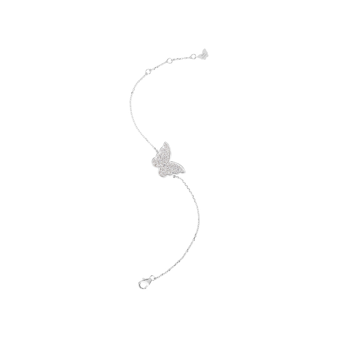 Classic Butterfly White Gold Diamond Reversible Bracelet - Samra Jewellery - Diamond Jewellery - BUTTERFLIES