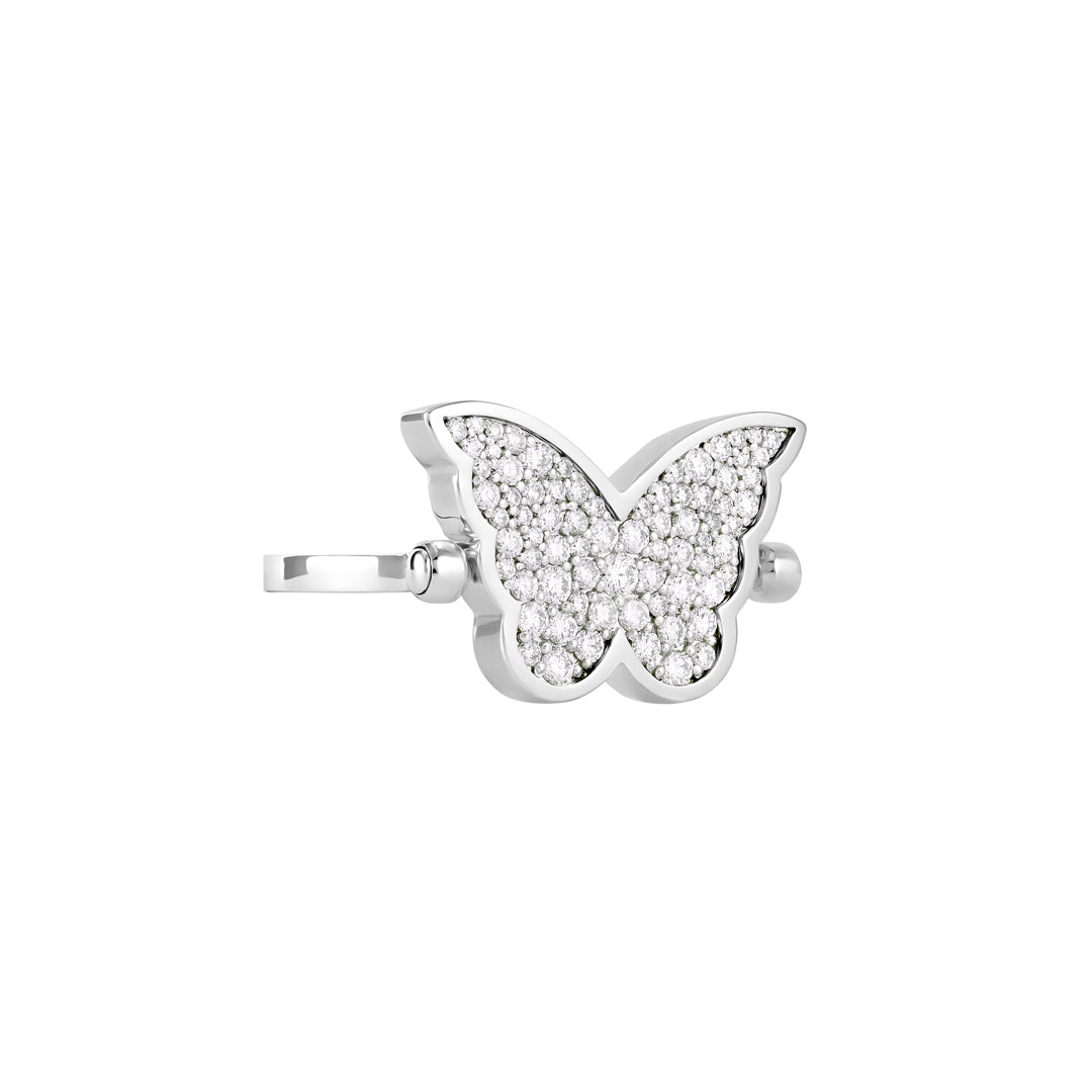 Classic Butterfly White Gold Diamond Reversible Large Ring - Samra Jewellery - Diamond Jewellery - BUTTERFLIES