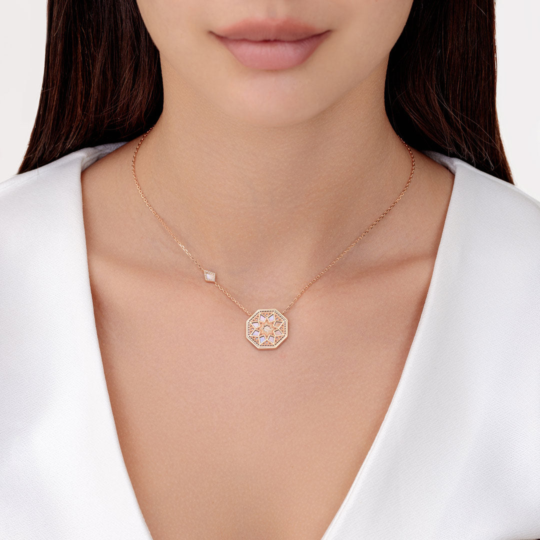 Classic Turath Medium Necklace - Samra Jewellery - Diamond Jewellery - TURATH