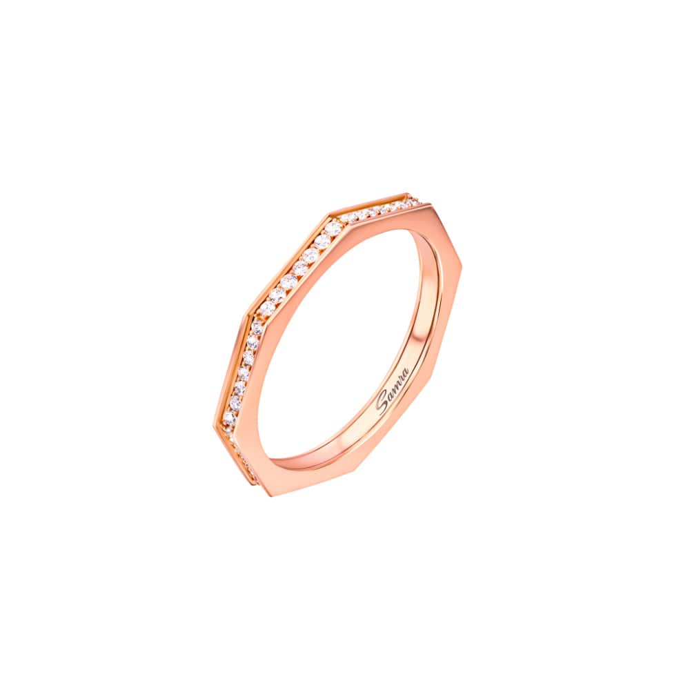 Dibla Turath Diamond Rose Gold Band - Samra Jewellery - Diamond Jewellery - TURATH