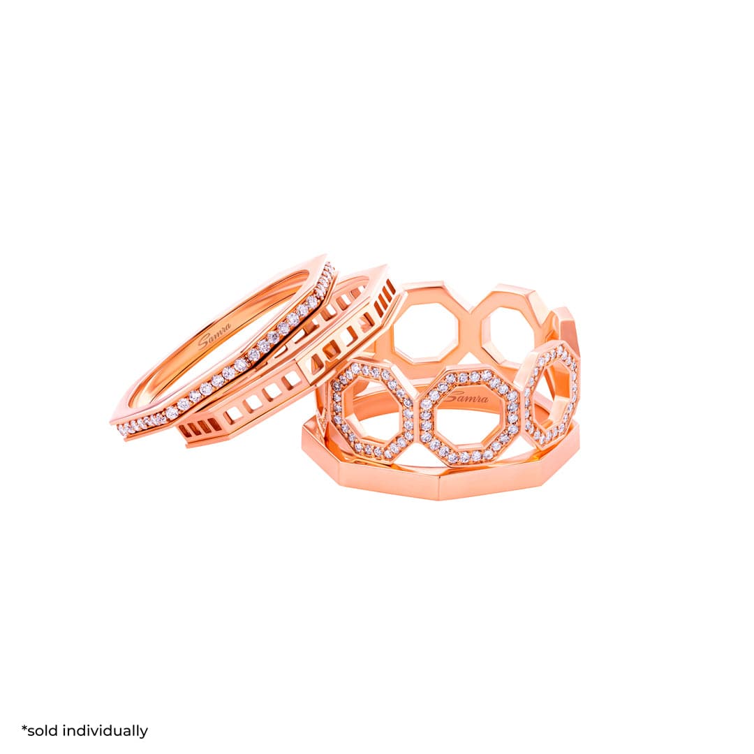 Dibla Turath Rose Gold Band - Samra Jewellery - Diamond Jewellery - TURATH