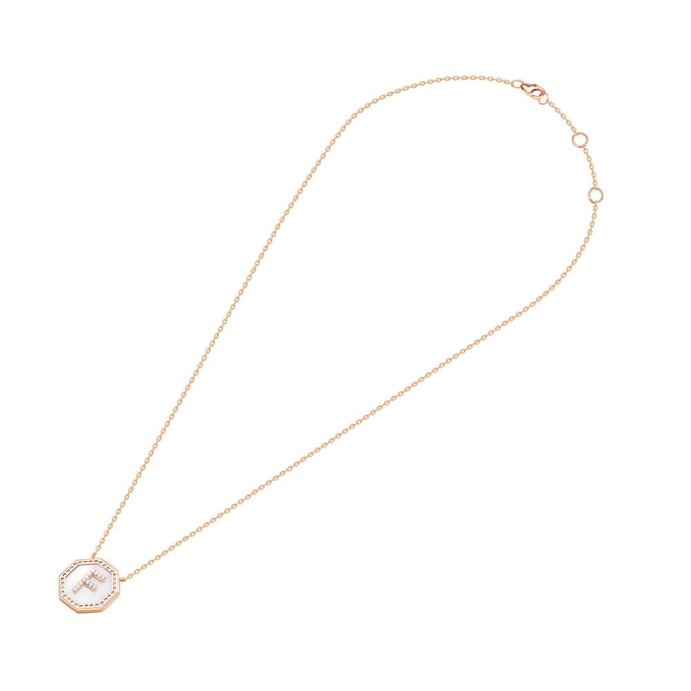 Harf Turath Letter F Necklace - Samra Jewellery - Diamond Jewellery - TURATH