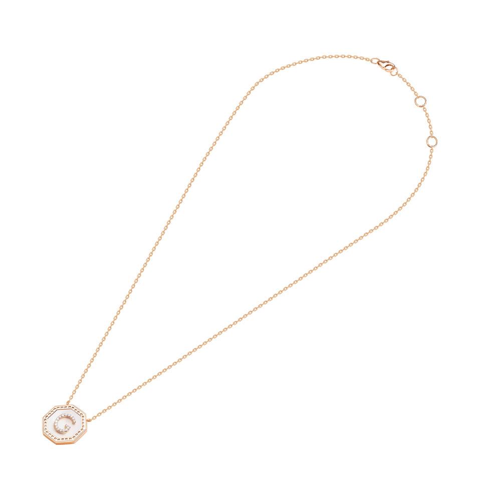 Harf Turath Letter G Necklace - Samra Jewellery - Diamond Jewellery - TURATH