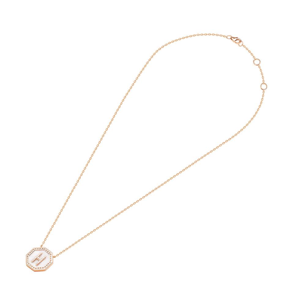 Harf Turath Letter H Necklace - Samra Jewellery - Diamond Jewellery - TURATH