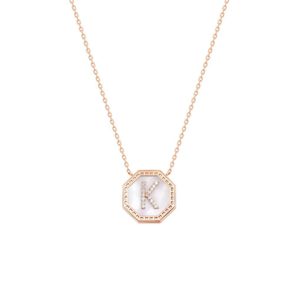 Harf Turath Letter K Necklace - Samra Jewellery - Diamond Jewellery - TURATH