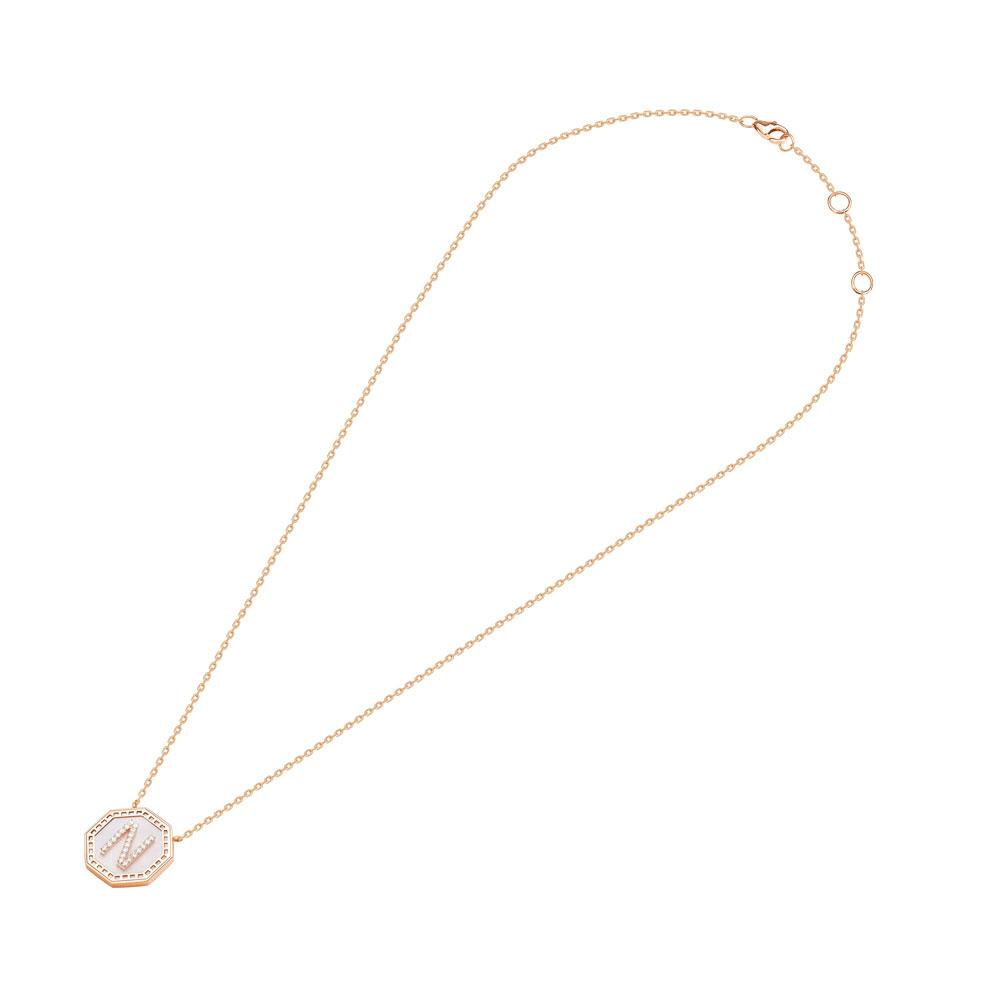 Harf Turath Letter N Necklace - Samra Jewellery - Diamond Jewellery - TURATH