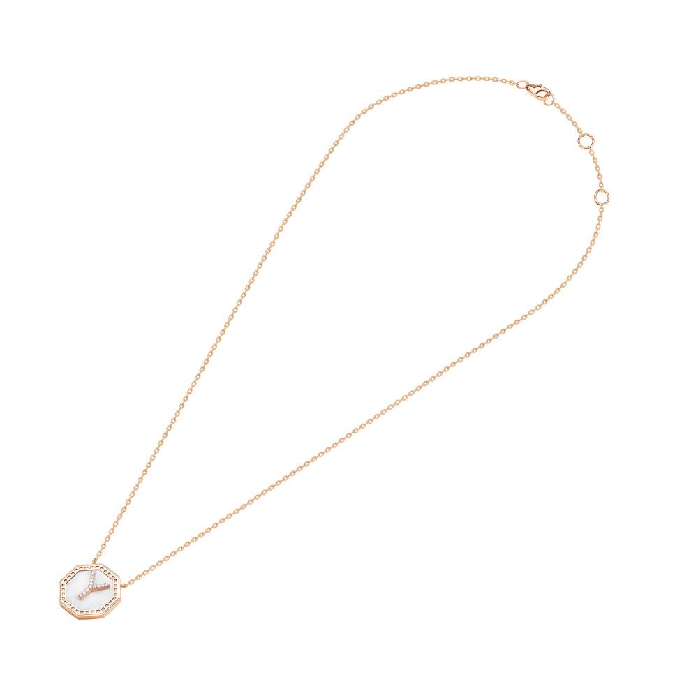Harf Turath Letter Y Necklace - Samra Jewellery - Diamond Jewellery - TURATH