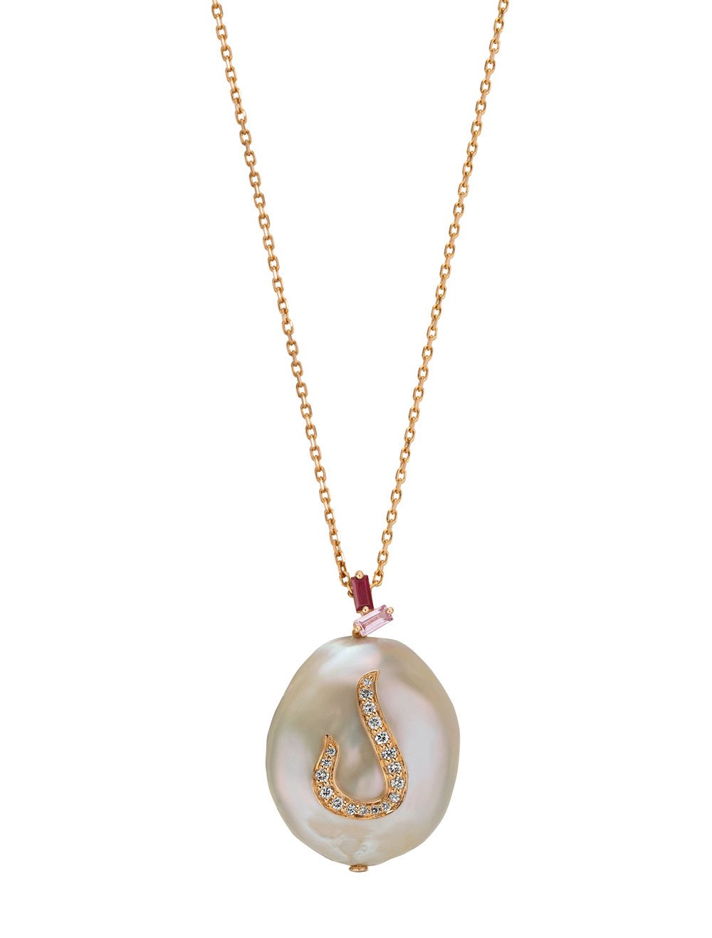 Kanz Alphabet ل Necklace - Samra Jewellery - Diamond Jewellery - KANZ