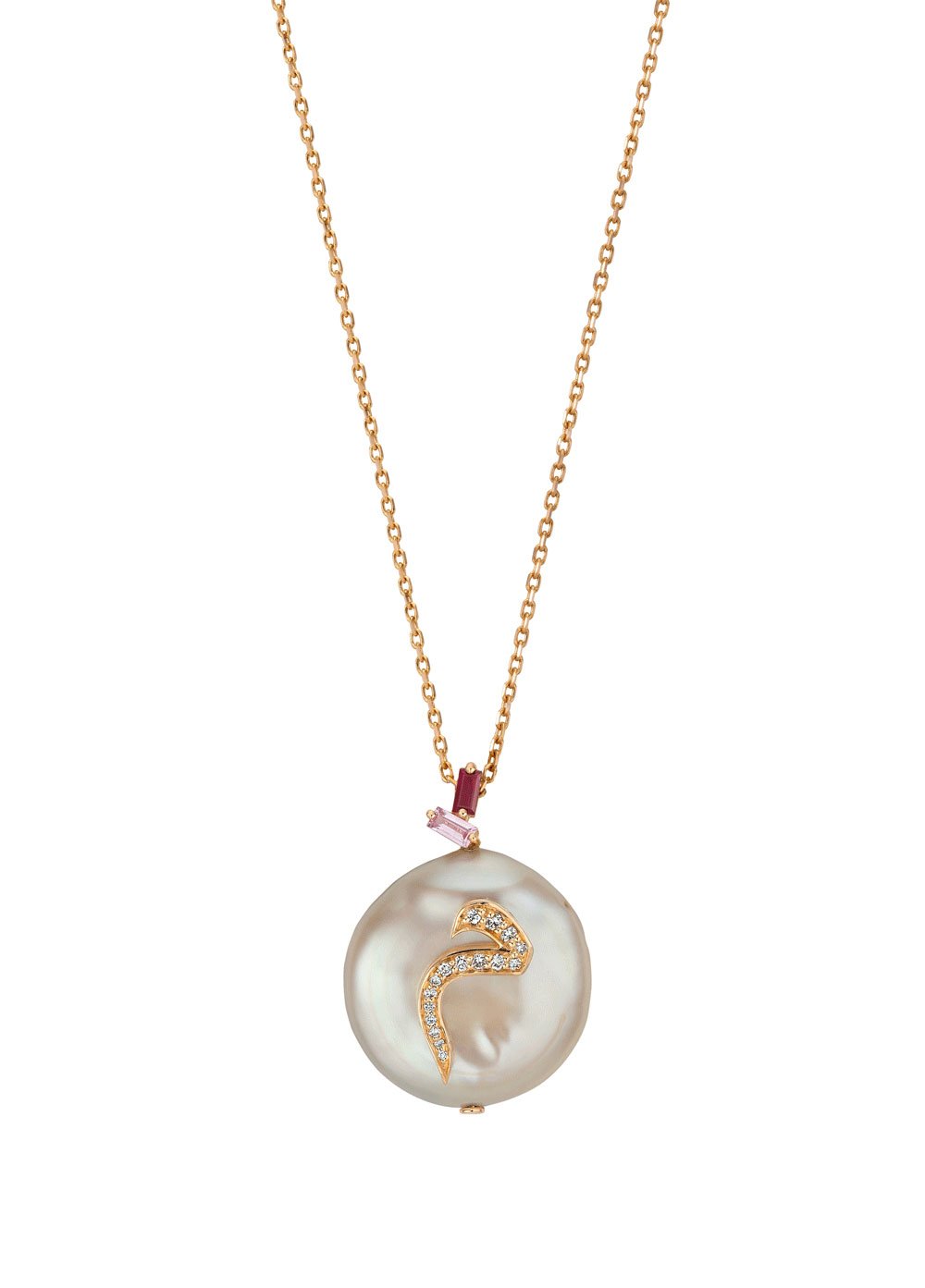 Kanz Alphabet م Necklace - Samra Jewellery - Diamond Jewellery - KANZ