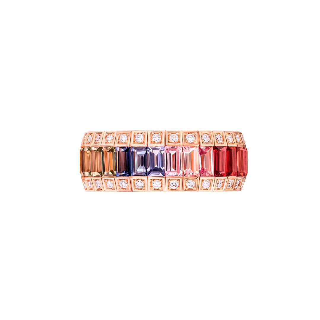 Kanz Rose Gold Baguette Sapphire Ring - Samra Jewellery - Diamond Jewellery - KANZ