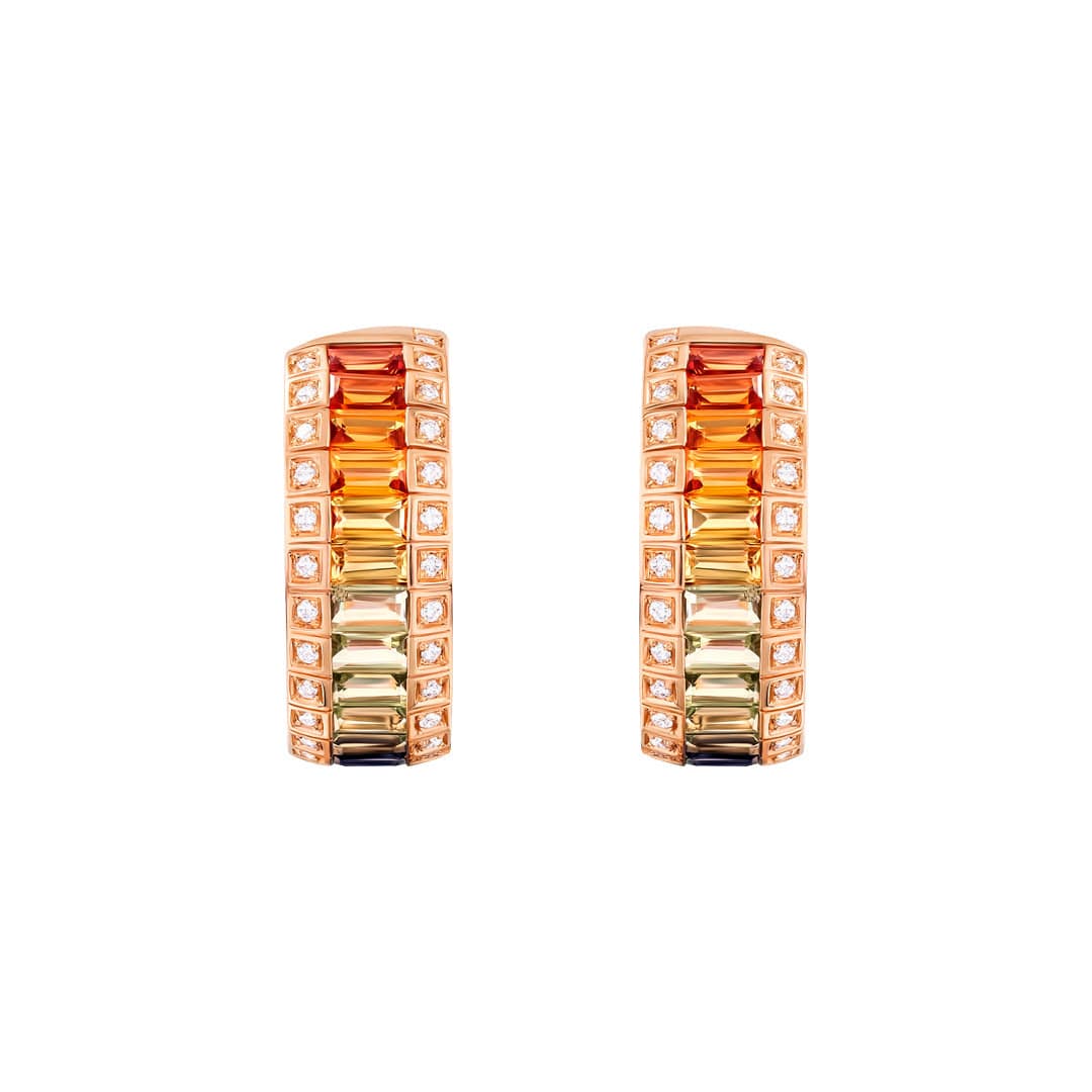 Kanz Rose Gold Sapphire Hoop Earring - Samra Jewellery - Diamond Jewellery - KANZ