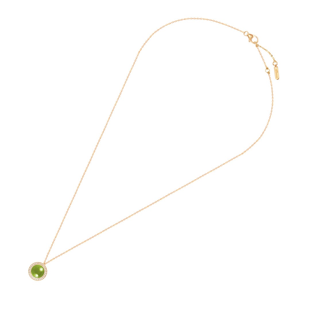 Kanz Yellow Gold Diamond Peridot Necklace - Samra Jewellery - Diamond Jewellery - KANZ