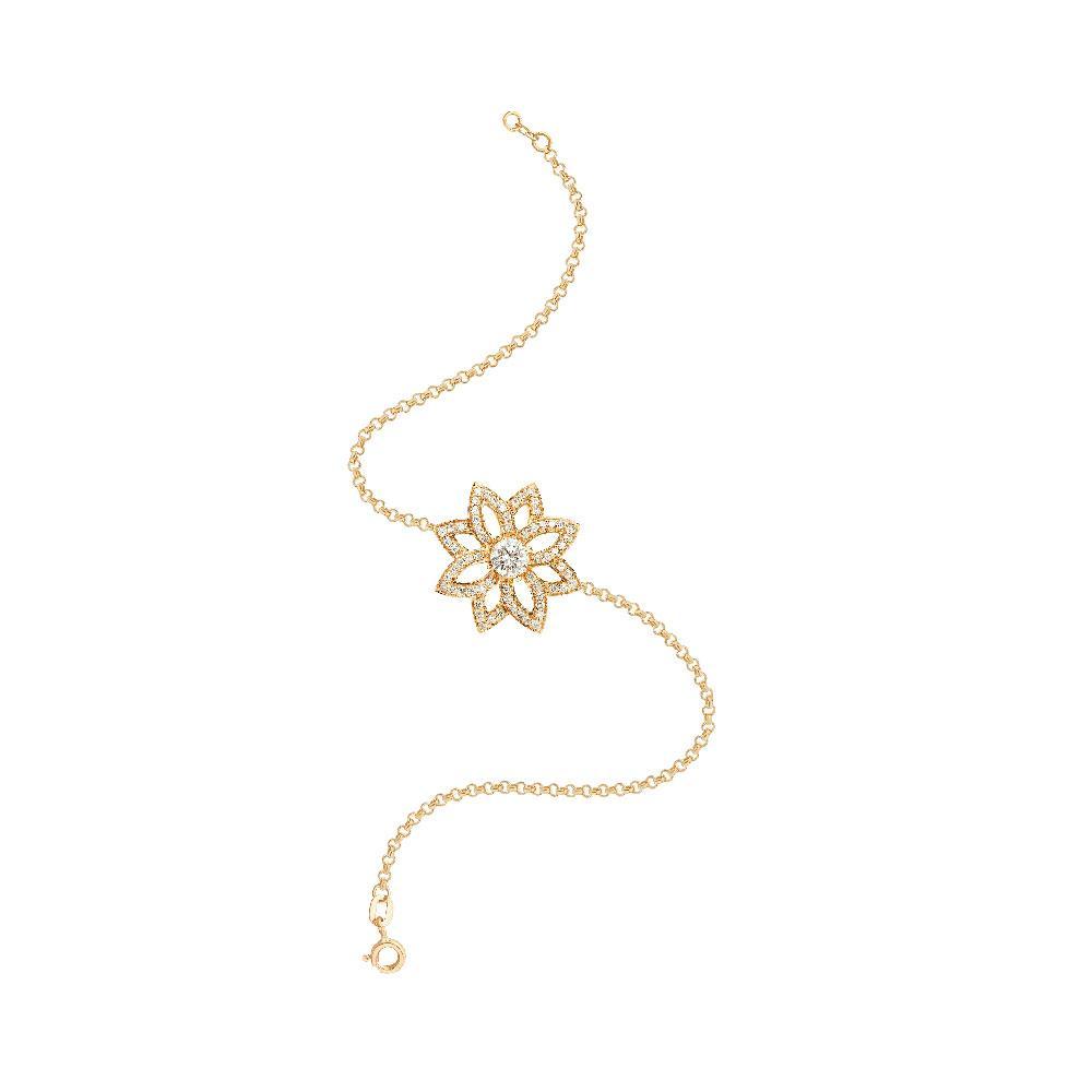 Lotus Yellow Gold and Diamonds Bracelet - Samra Jewellery - Diamond Jewellery - LOTUS BY SAMRA