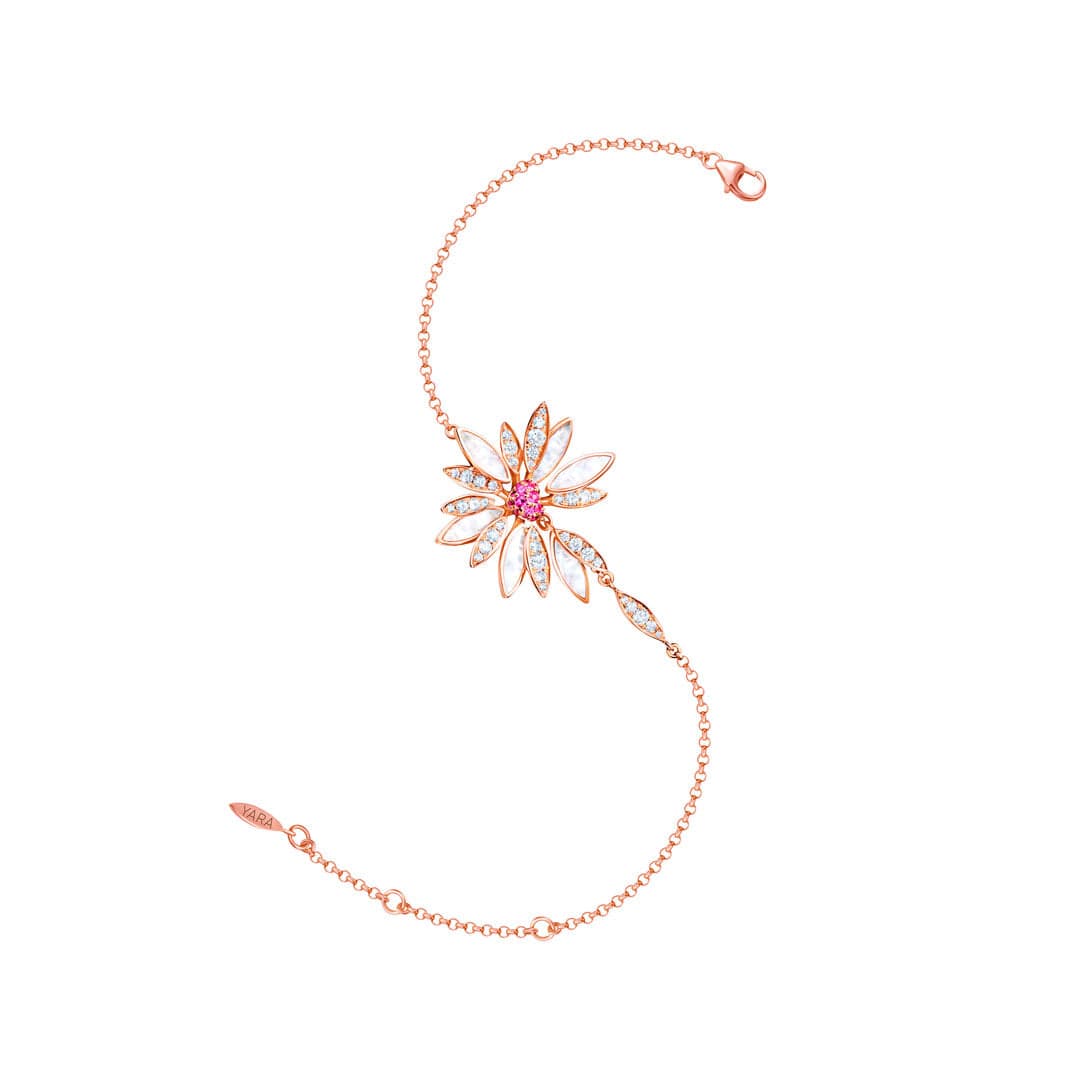 Love Me, Love Me Not Rose Gold Pink Sapphire Small Bracelet - Samra Jewellery - Diamond Jewellery - LOVE ME LOVE ME NOT
