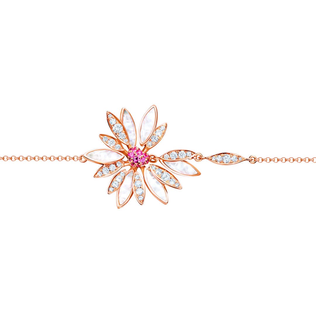 Love Me, Love Me Not Rose Gold Pink Sapphire Small Bracelet - Samra Jewellery - Diamond Jewellery - LOVE ME LOVE ME NOT
