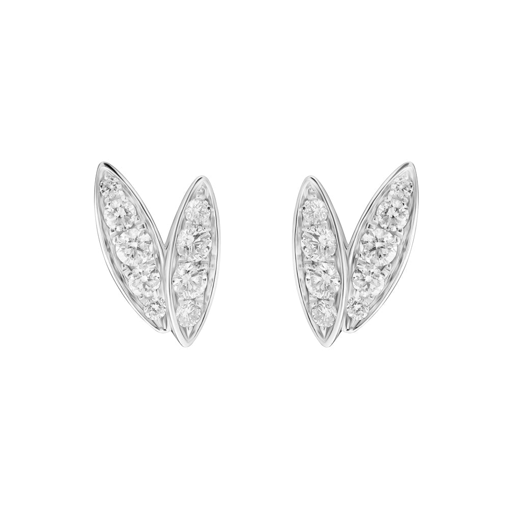 Love Me, Love Me Not White Gold Earring with Diamonds - Samra Jewellery - Diamond Jewellery - LOVE ME LOVE ME NOT
