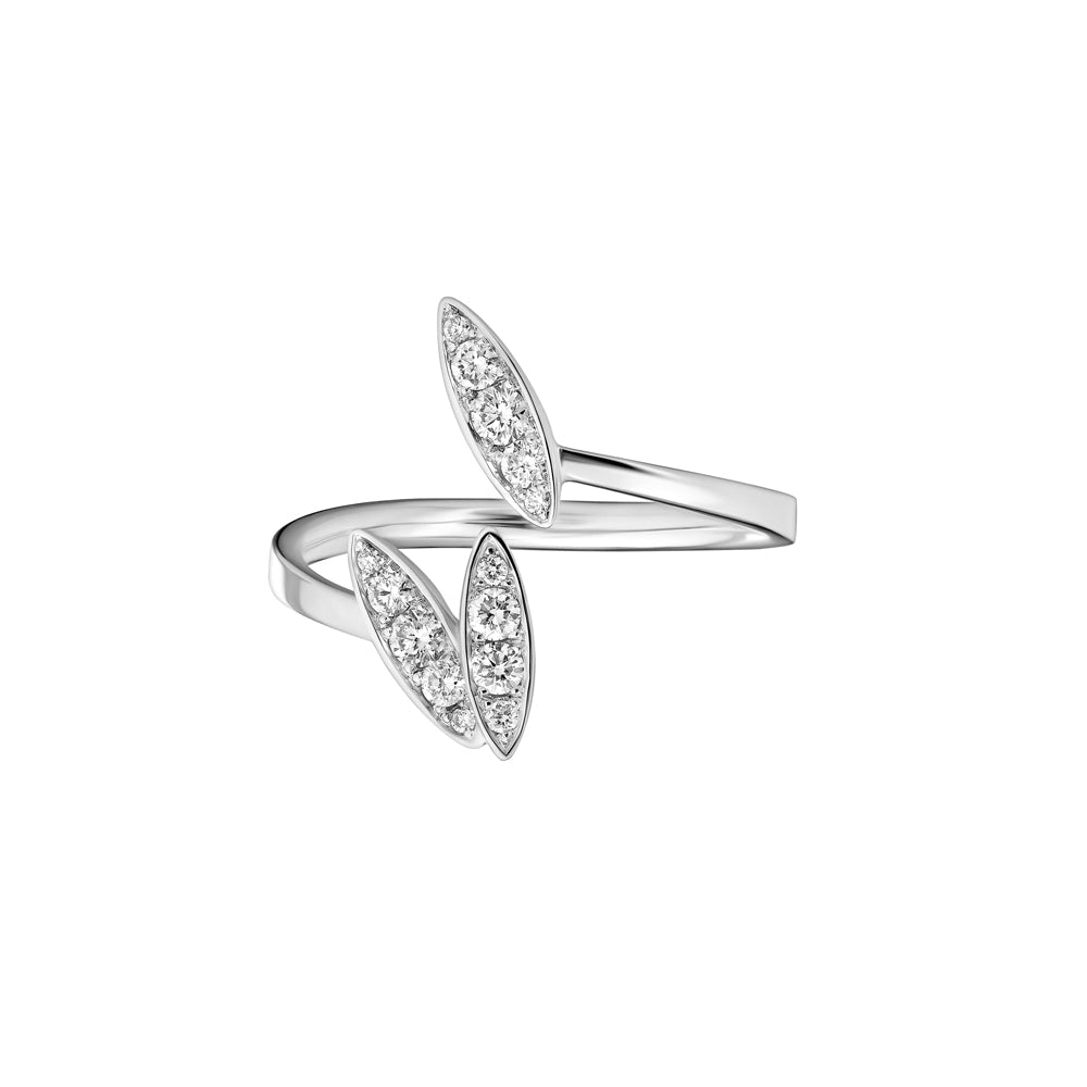 Love Me, Love Me Not White Gold Ring with Diamonds - Samra Jewellery - Diamond Jewellery - LOVE ME LOVE ME NOT