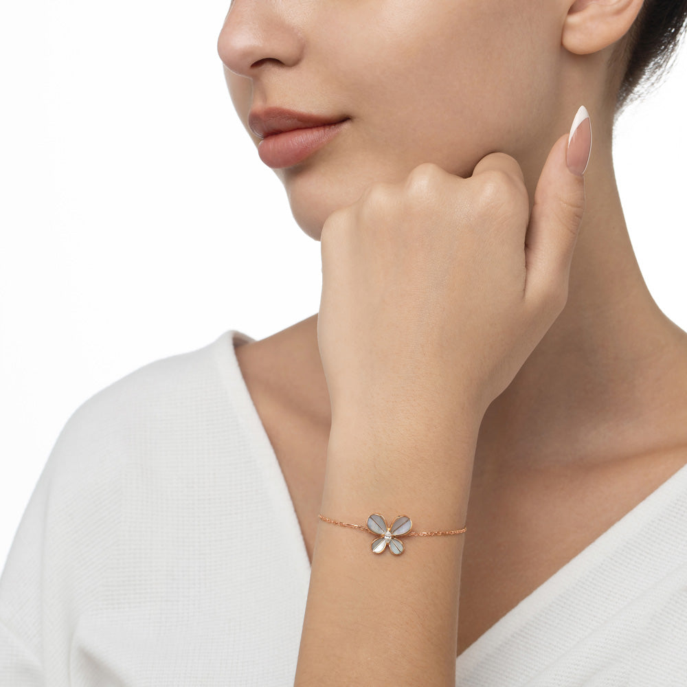 Marquise Butterfly Rose Gold Large Bracelet - Samra Jewellery - Diamond Jewellery - BUTTERFLIES