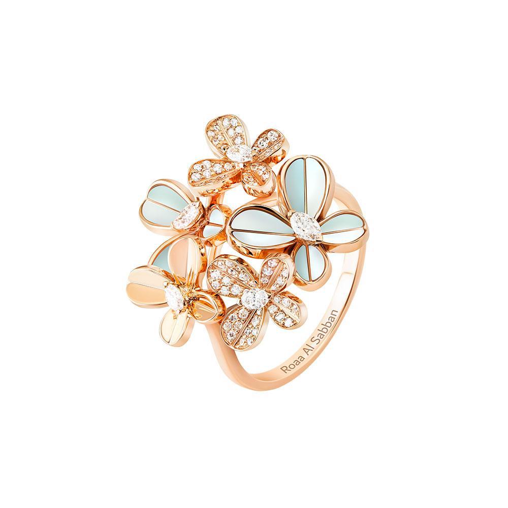 Marquise Butterfly Rose Gold Multi Ring - Samra Jewellery - Diamond Jewellery - BUTTERFLIES